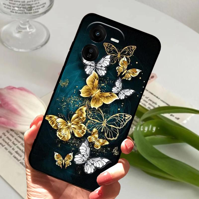 For Vivo IQOOZ9X Cases Z9 Turbo Z9X Z9Turbo 5G Luxury Painted Phone Silicone Soft Back Cover For IQOO Z9 Lite Protective Shells