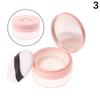Plastic Empty Loose Powder Jar With Makeup Puff Box Sifter Container Cosmetic Pot Portable Loose Powder Box Refillable Pot