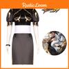 Street Fighter Clothing Chun-li Cosplay Costume Polyester Fabric Blue/brown Set