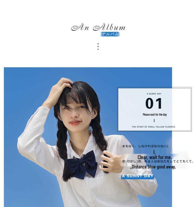 JK Women's White Shirt: Basic Pointed Collar, Versatile Academy Style, Japanese High School Student Commuter Uniform Top.