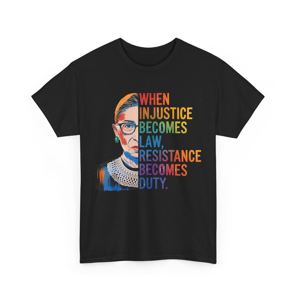 When Injustice Becomes Law Resistance Becomes Duty Shirt, RBG Quote T-Shirt Mens Womens Tees Top