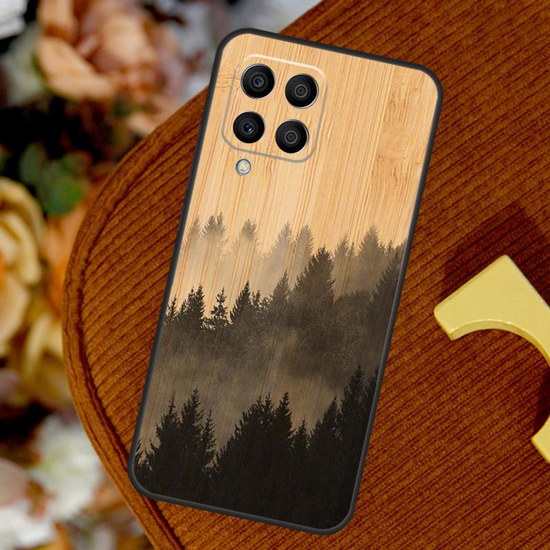 Tree Flower Bamboo Wood For Samsung Galaxy M32 M52 M12 M55 M15 M13 M23 M33 M53 M20 M21 M51 M34 M54 M30s M31s Case
