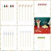 100Pcs/set Disposable Christmas Fruit Sticks Bamboo Skewer Fork Christmas Toothpicks  Dessert