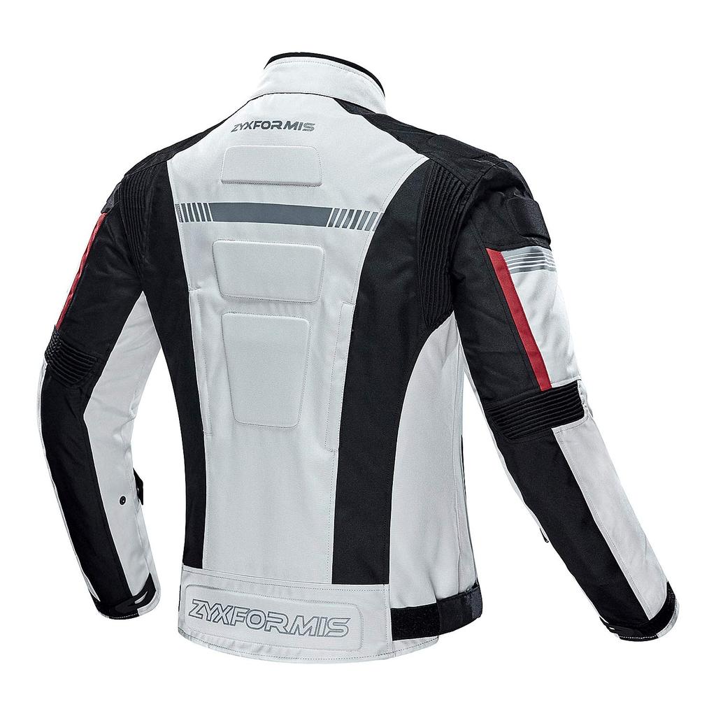 [Zyxformis] Herren Motorradjacke, Ganzjahres, Wasserdicht, Kältebeständig, mit CE-Norm Protektoren, Herausnehmbares Thermofutter, Atmungsaktive Belüftung