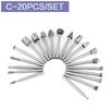 1 Set 6Pcs Diamond Grinding Burr Needle Point Engraving Carving Polishing for Glass Jade Stone Drill Bit Rotary Tool