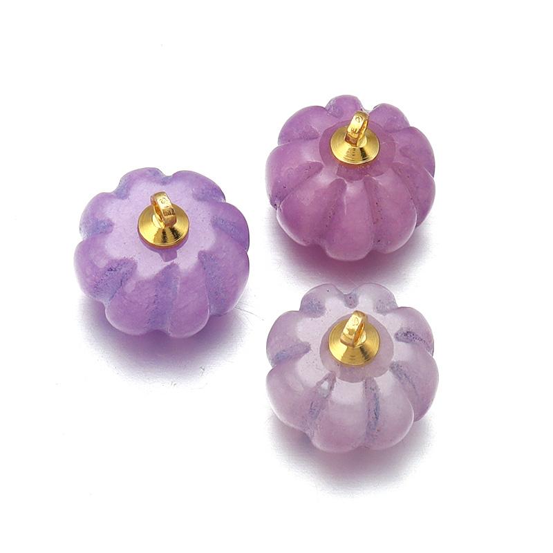 

5PCS/Lot 12 14mm Cute Pumpkin Pendant Rose Quartz Green Aventurine Natural Stone Pendant Charms for Jewelry Making DIY Necklace