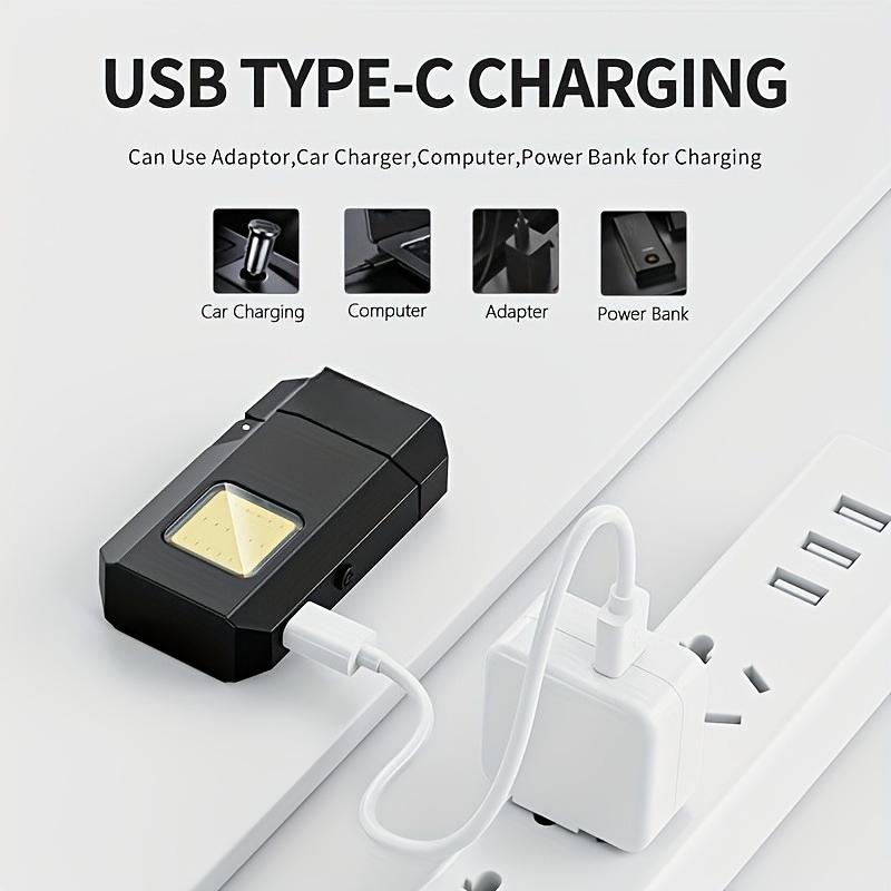 Torcia e accendino ricaricabili 2-in-1 con funzionamento a un clic adatti per campeggio, sopravvivenza, trasporto quotidiano, attrezzatura da campeggio, equipaggiamento