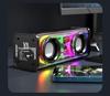 V8 Bluetooth Mini Speaker: Portable, Colorful LED, Heavy Bass, Desktop-Ready