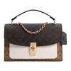 COACH Lane Coated Canvas Leather Handbag Medium Women's Brown / White (Unisex) Handbags C1539 IMNOX