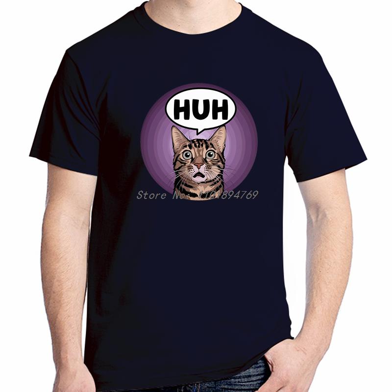 Huh Cat Meme Funny Graphic T Shirts Fashion Tees Tops Cotton New Shirts And Tshirts Unisex Summer Streetwear Print T Shirt