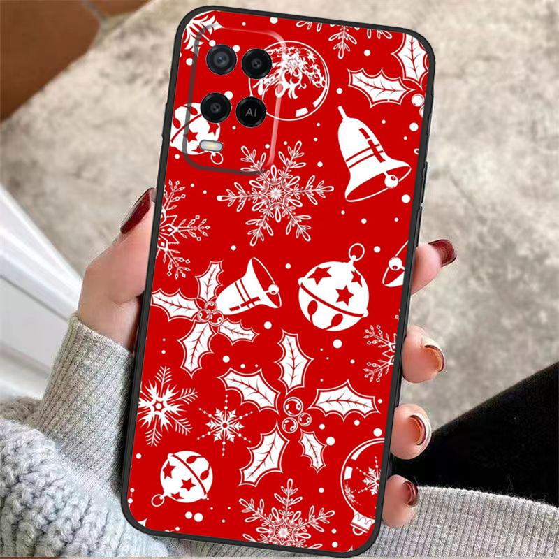 Christmas Santas Seamless Deer Case For Oppo A57 A17 A77 A40 A78 A54 A74 A94 A76 A16 A96 A18 A60 A80 A38 A58 A98 A15 A5 Pro