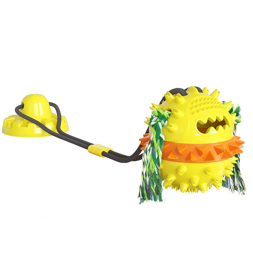 

Игрушка-мяч для собак, игрушка для жевания с присоской, мяч для раздачи еды при прорезывании зубов у щенков, игрушка для самостоятельной игры с веревкой и чистки зубов