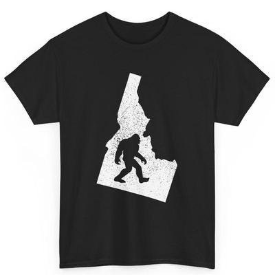 Sasquatch Hunting In Idaho Vintage Map Cotton T Shirt