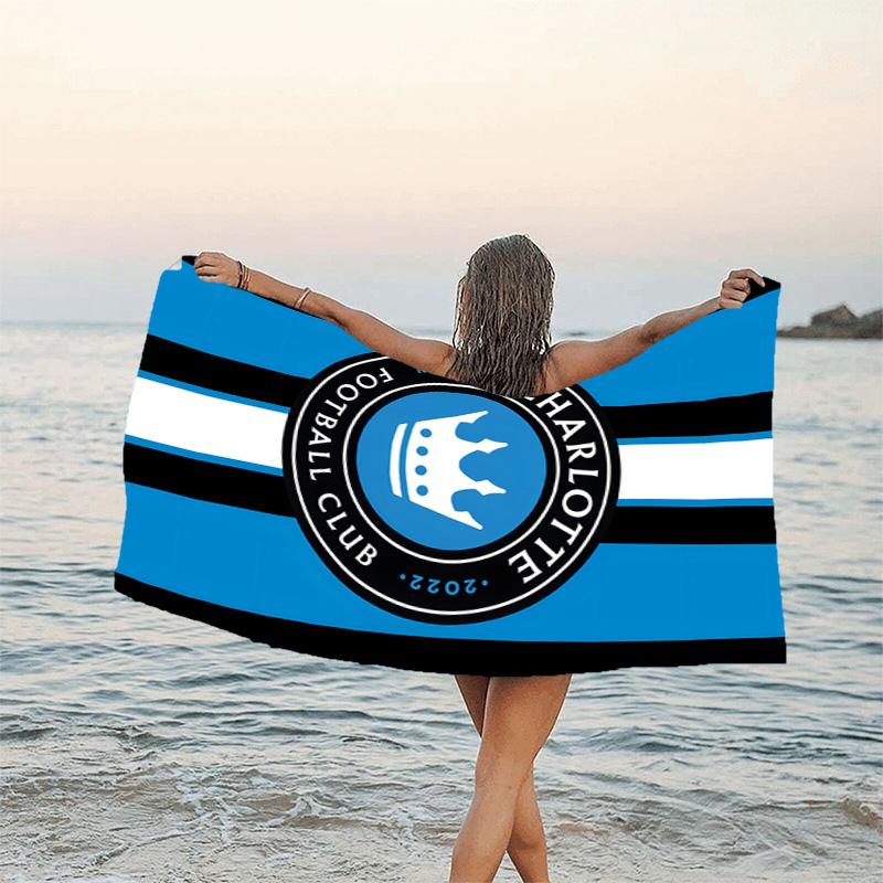 1pc Football Team (74) Beach Towel, Beach and Seaside Swimming Pool Equipment, Fashion Pattern, Rectangular, Travel Essentials