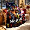 Custom Name Personalized Five Nights at Freddy's Print Blanket, Home Decor, Bedroom, Sofa, Camping, Couch, Gifts for Birthday Christmas