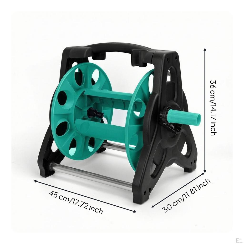 Hose Reel Cart with Crank Handle Manual Winding Storage Portable for Gardeners,