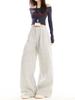 Women's High Waist Retro Plaid Casual Pants - Spring/Summer 2026 Collection