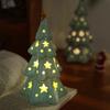 Cute Ceramic Star Christmas Tree Night Light Bedroom Desktop Decoration Crafts Atmosphere  Birthday  Gift  for  Friends