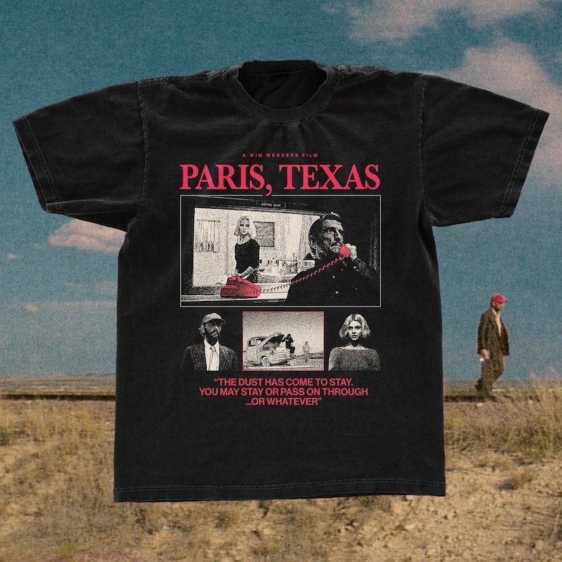Paris Texas 1984 movie tee shirt, Wim Wenders t-shirt, Black Classic Tee Gildan XXL
