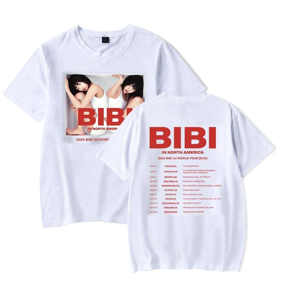 

BiBi North America Tour Short Sleeve Merch Tee Women Unisex Crewneck Fashion Tshirt Unisex Tops S