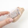 Magnetic Needle Pin Holder with 100Pcs Quilting Positioning Pin Wood Pin Cushion with 38mm Dressmaking Pin for Sewing