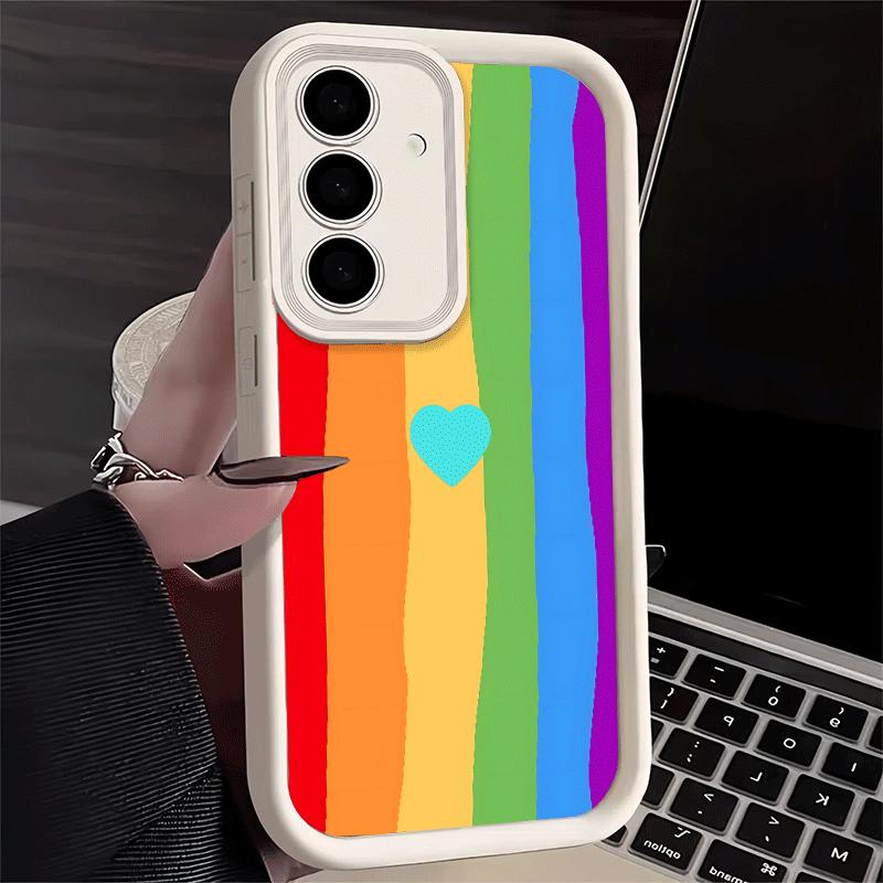 Phone Case for Samsung Galaxy A17 A16 A15 A14 A13 Rainbow Gradient Love Desgin A56 A36 A26 A55 A35 A25 A54 A34 A24 A53 A33 A23 A
