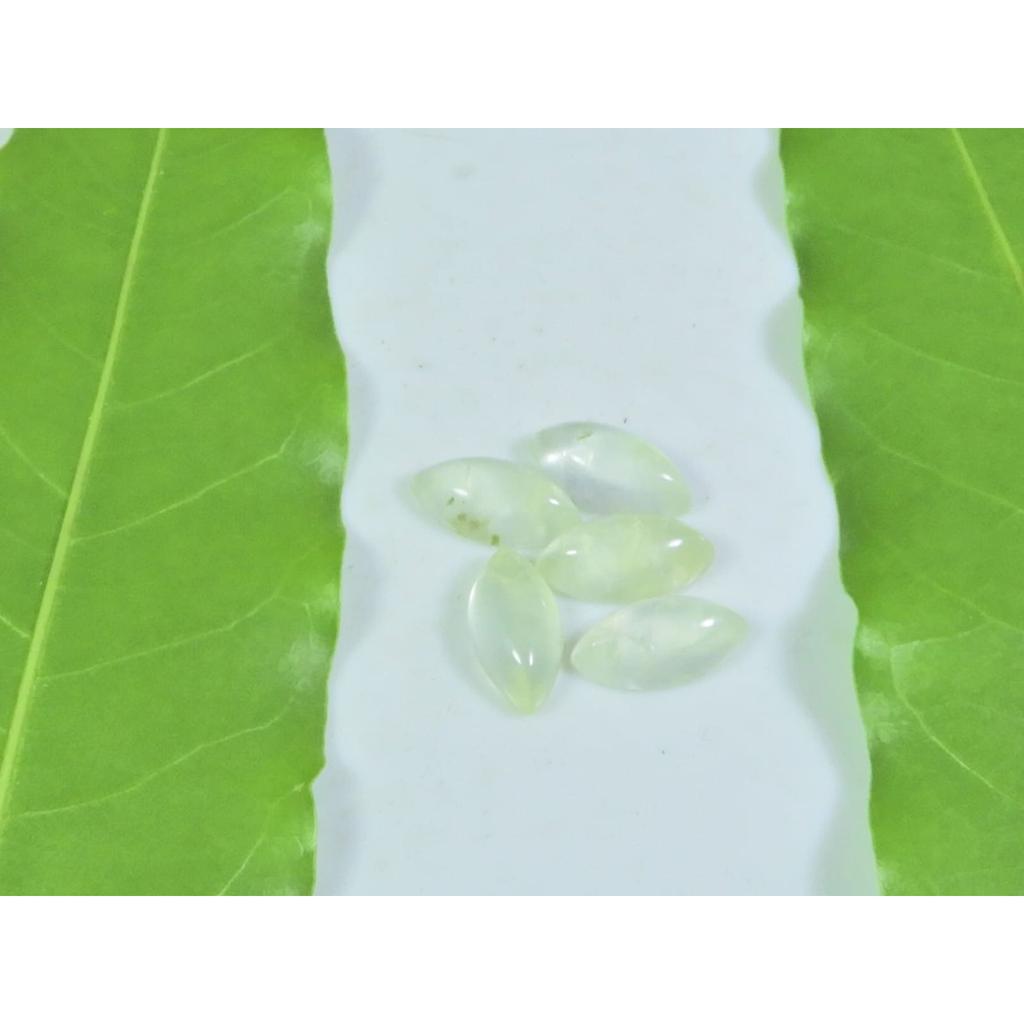 5X12 MM Natural Prehnite Marquise Cabochon Loose Gemstone 5 Pcs Lot A-268