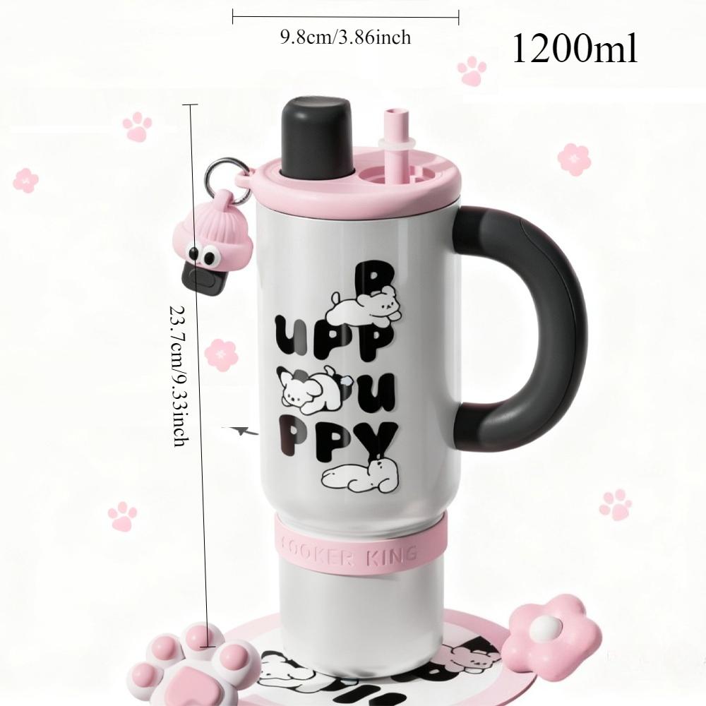 COOKER KING 1200ml Ice Cup316Stainless Steel Insulation Cup Food Grade Kettle with Handle Suitable for OutdoorTravelPortable Cup