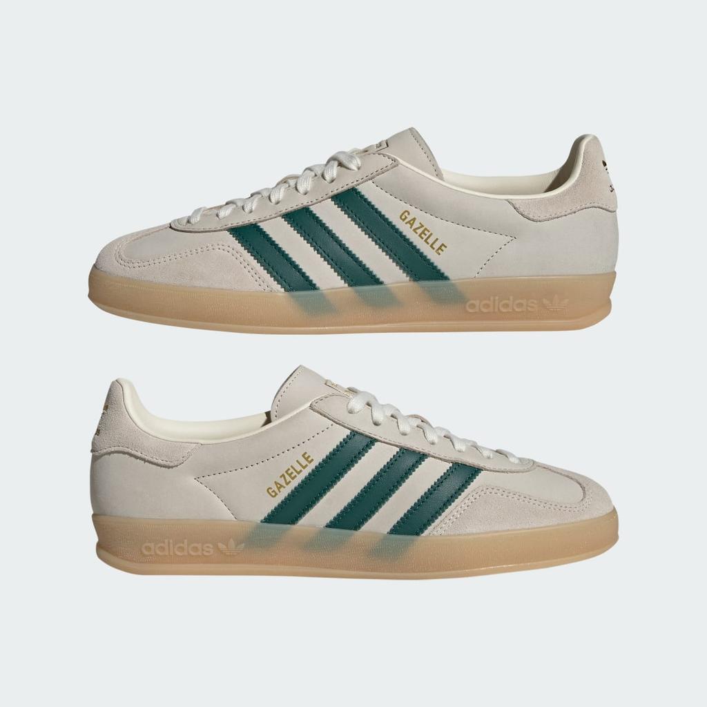 adidas GAZELLE INDOOR EXCLUSIVE for Bshop IH9675 Unisex Originals Sneakers Cream White / Collegiate Green / Gum