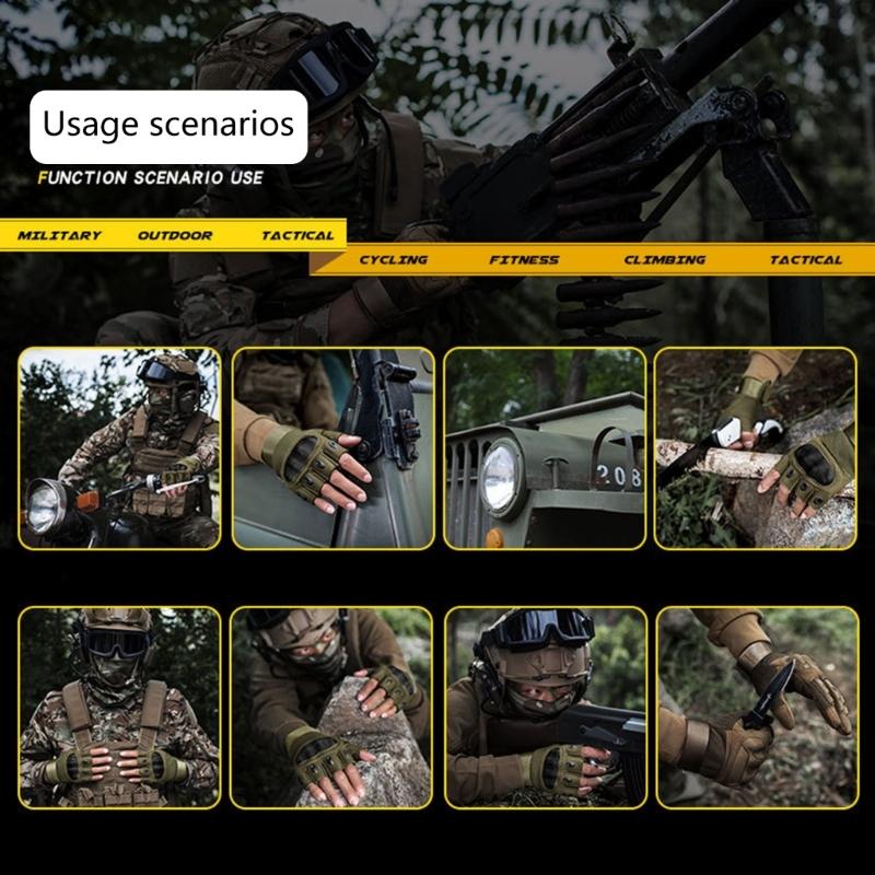 Nonslip Cycling Gloves Training Gloves Reinforced Finger Joint AntiVibration Padding Half Finger Gloves for Biking
