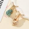 Shell Snail Brooch Pendant With Gold Plating For Vintage Jewelry Enthusiasts