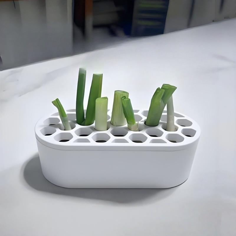 

Allium Regrowth Planter Set - Easy Green Onion&Garlic Sprout Kit, Compact Indoor Herb Garden for Balcony,Windowsill&Small Spaces белый