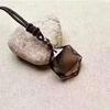 Natural Crystal Pendant with Smoky Quartz, Amethyst, Brown Quartz, Obsidian, Tiger's Eye, and White Crystal