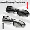 Photochromic Sunglasses Driving Use Fishing Chameleon Spectacles Change Color Sun Spectacles UV 400 Protection Eye Spectacles Outdoor Accessories