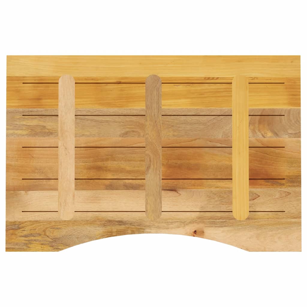 Vidaxl Blat Biurka, Z Wycięciem, 90X60X2,5 Cm, Surowe Drewno Mango