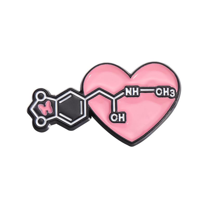 Cartooninspired Contemporary Molecule Brooch Stylish Alloy Pin For Any Attire Winter
