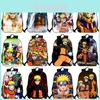 Stilfuld Anime Naruto Bogtaske Med Holdbart Design Og Justerbare Skulderstropper