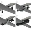 Terzo Roof Box Option Set of Black for Mounting on Wide Bars for OEM EA200 (by PIAA) 4, Multi-Clamps Carriers,