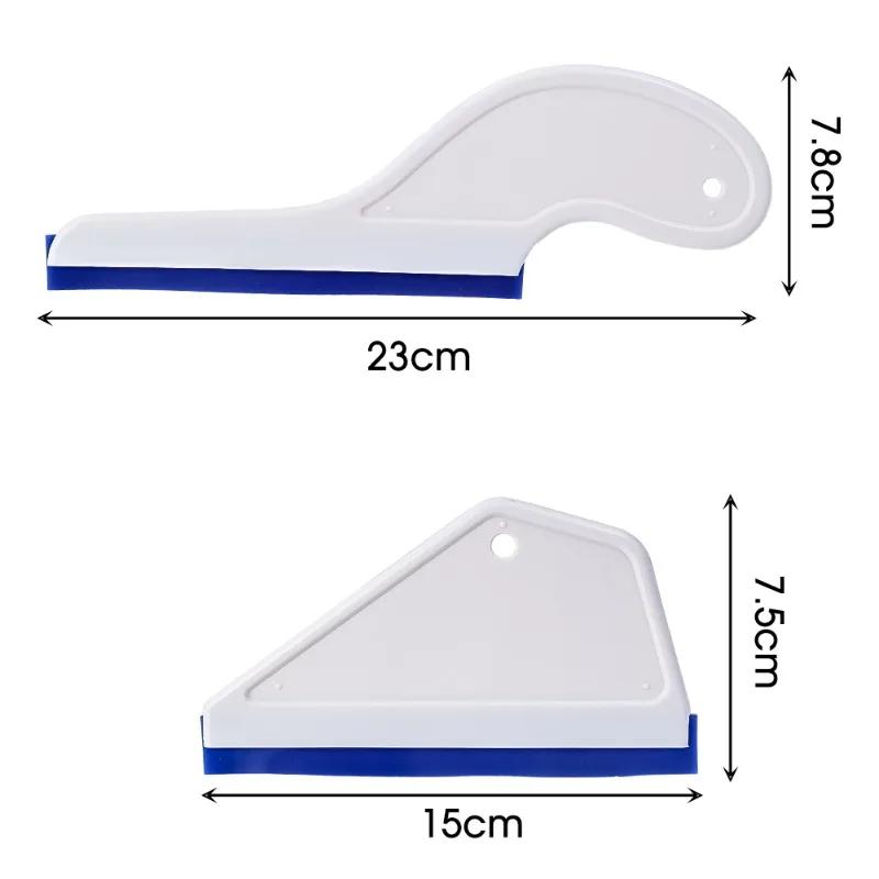 Car Window Glass Scraper Oxford Soft Water Scraper Removable Silicone Blade Automatic Body Film Glass Anti-scratch Cleaning Tool