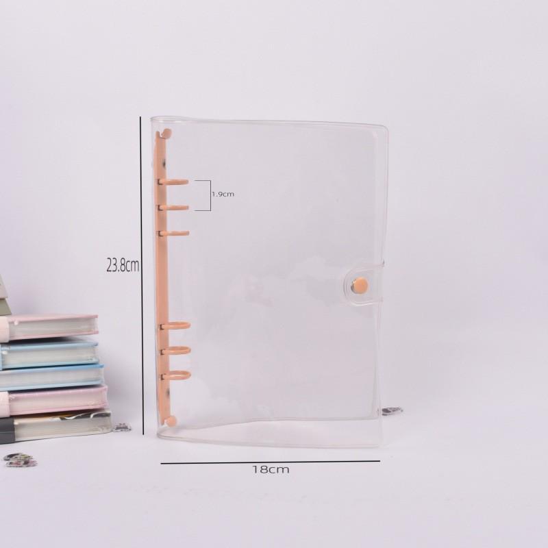 Transparent PVC A5 Planner Cover with Refillable Binder & Zipper Bag