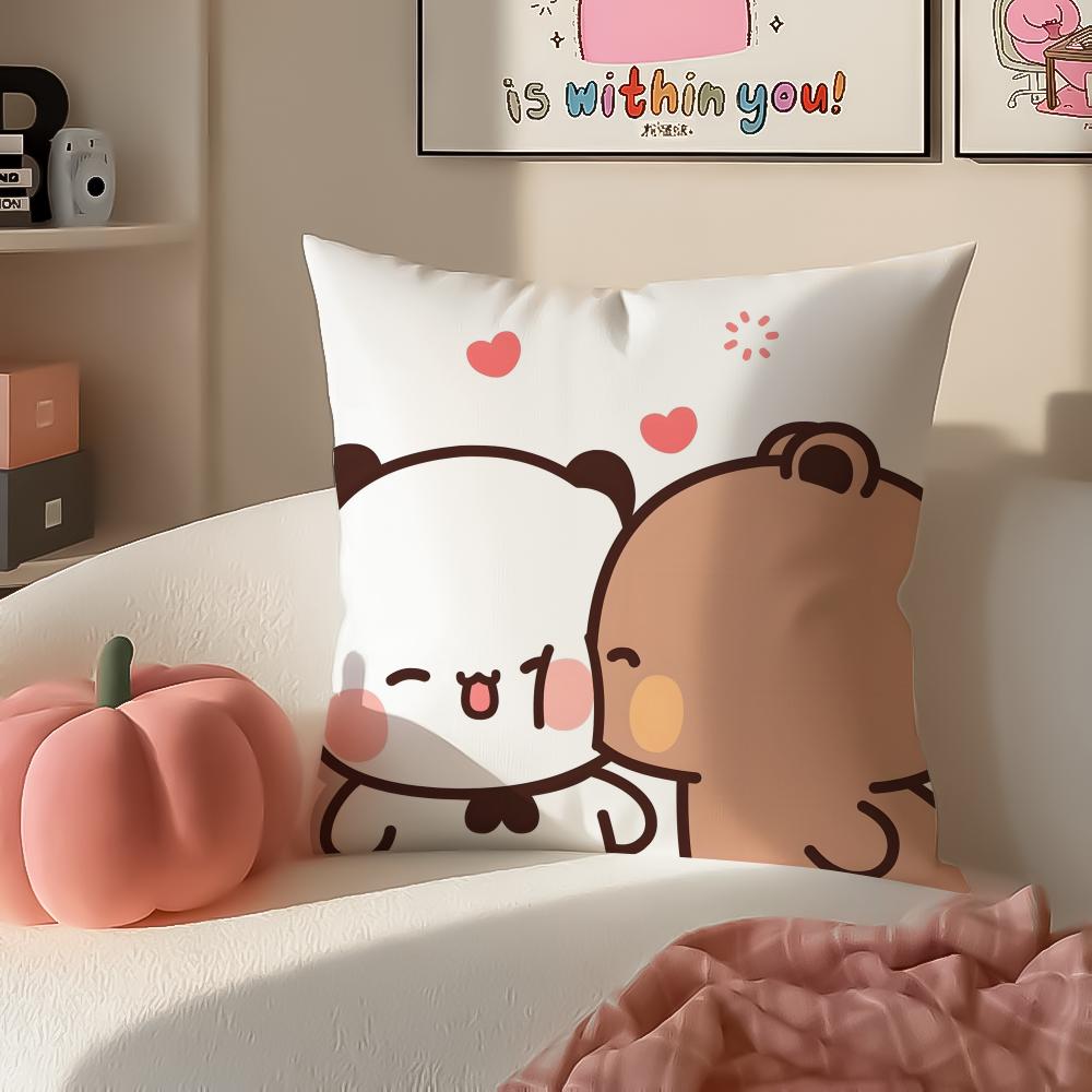 Cartoon Bubu  Dudu Lovely Cushion Cover Pillowcase Short Plush Invisible zipper Room Sofa Cushion Cover