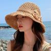 Elegant Bows Straw Hat for Women Breathable Summer Beach Hat Sun Protections Wide Brims Fisherman Cap
