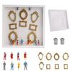 DIY Mini Museum Silhouette Box Creative Memory Display Kit with Mini Figurines and Frames, for Anniversary Wedding Gift