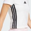 adidas Essentials 3-Stripes Slim Fit Short Sleeve T-Shirt Women Tops White Black JE1239