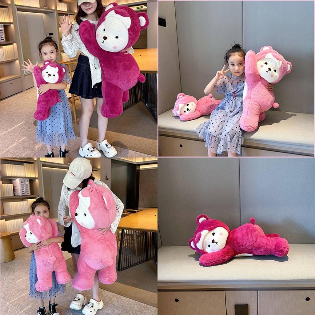 Cute Stuffed Bear Pillow Soft Plush Toy For Kids Perfect Birthday Gift