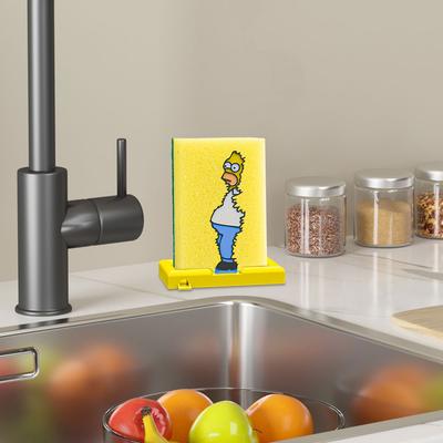 Kreslený držák na houbičky do kuchyňského dřezu Sušák na houbičky do dřezu Organizér na houbičky do kuchyně