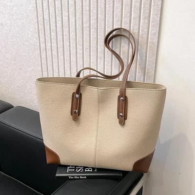 Feminine Shoulder Bags  Concise Leisure  Large Capacity  Versatile Style  Advanced Feeling  Delicate Soft Leather Bag  New
