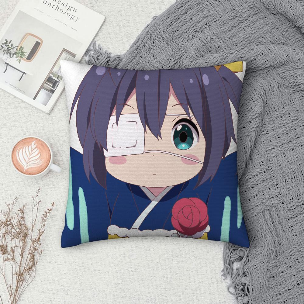 Anime T-Takanashi Rikka Pillow Case Sofa Decorative Home Double-sided Print Plush Square Throw Pillow Covers Cushion Decor Cover