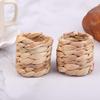 6Pcs Rural Style Napkin Rings Natural Water Hyacinth Grass Hand-Woven Napkin Rings For Table Decor Napkin Holder Buckles