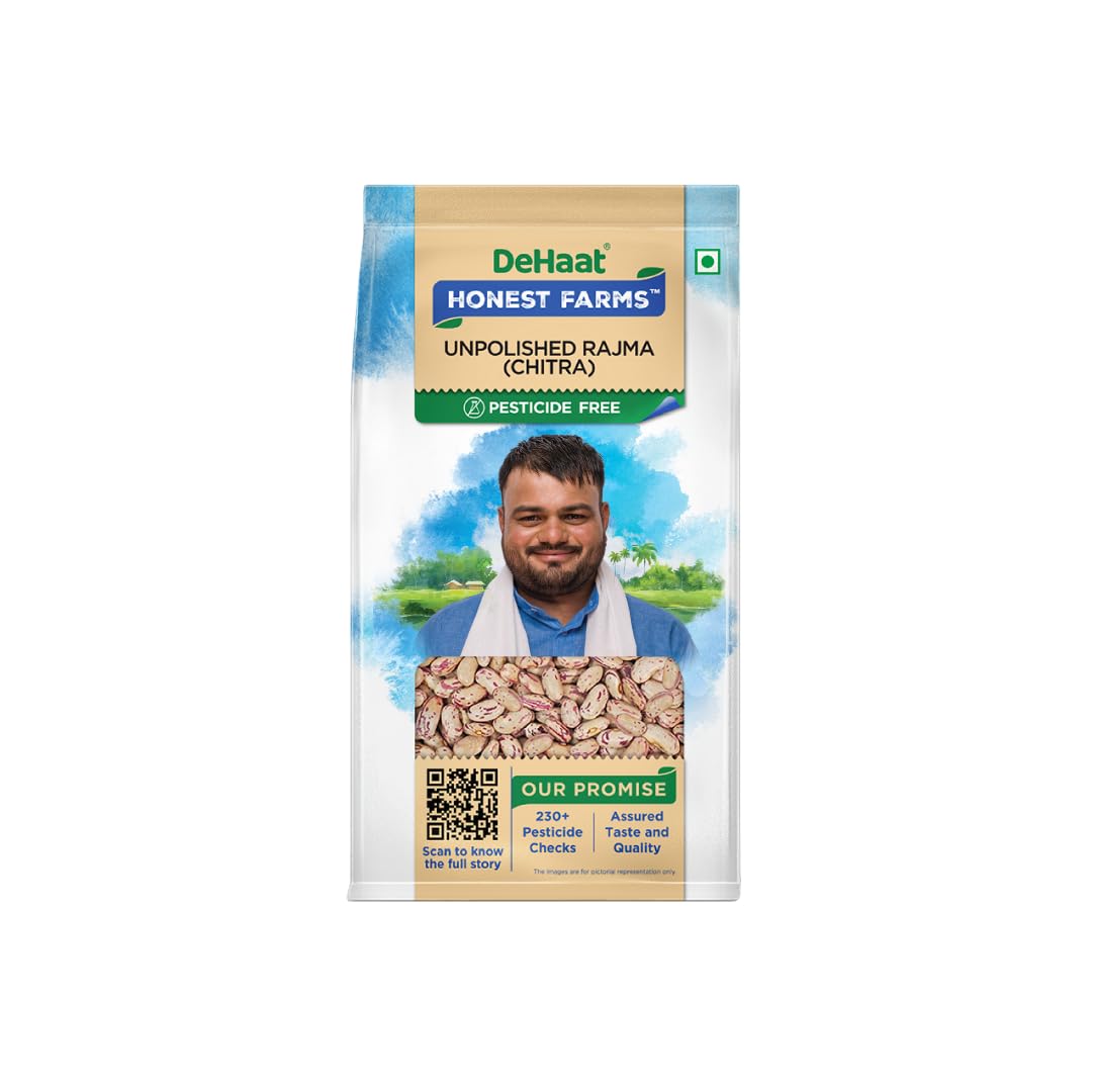

DeHaat Honest Farms Pesticide Free Unpolished Rajma (Chitra) 500 GM